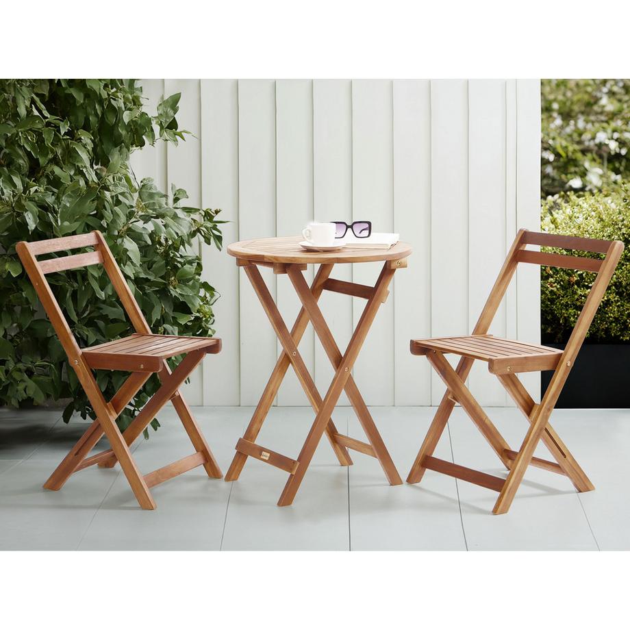 Beliani Ensemble pour bistro en Acacia Rustique SACILE  