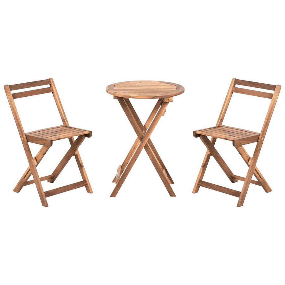 Beliani Ensemble pour bistro en Acacia Rustique SACILE  