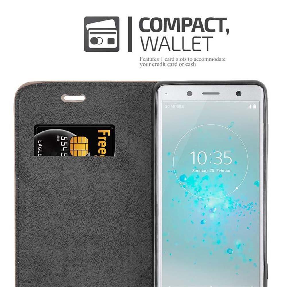 Cadorabo  Housse compatible avec Sony Xperia XZ2 - Coque de protection avec fermeture magnétique, fonction de support et compartiment pour carte 