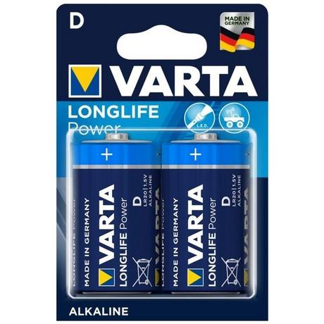 VARTA  Longlife Power Alkaline-Batterie, Typ Mono / D / LR20, 1,5 V, 2er-Set 