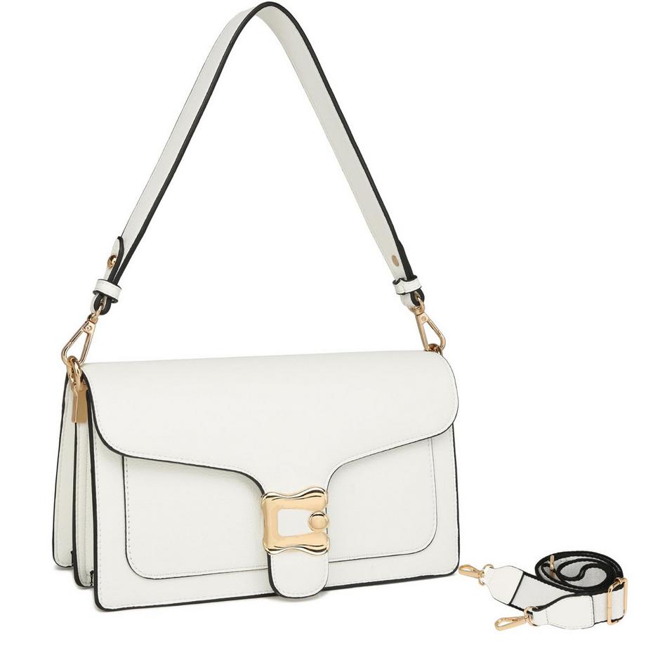 Only-bags.store Umhängetasche Clutch mit 2 abnehmbaren breiten Riemen Kreditkartenfächer  