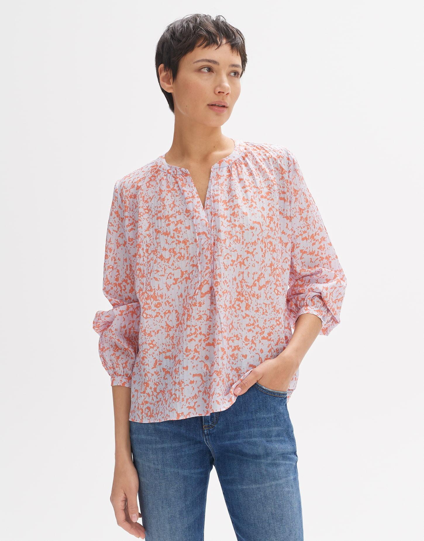 OPUS  Printbluse Faisy daylight leicht ausgestellt geschnitten 