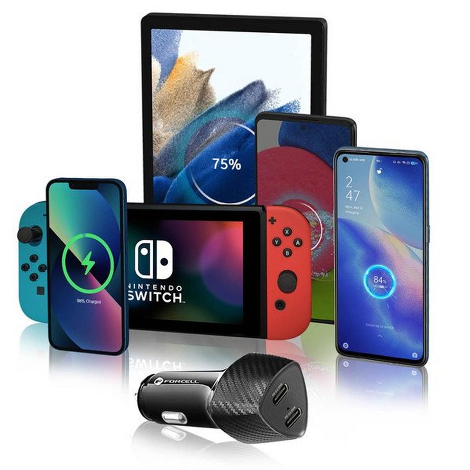 Avizar  Caricatore da Auto 2x USB-C 40W 