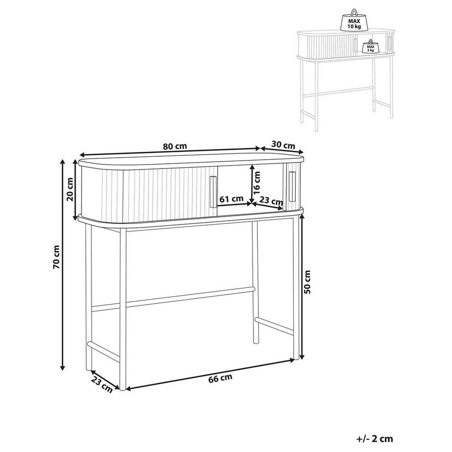 Beliani Konsolentisch aus MDF-Platte  BRADLEY  