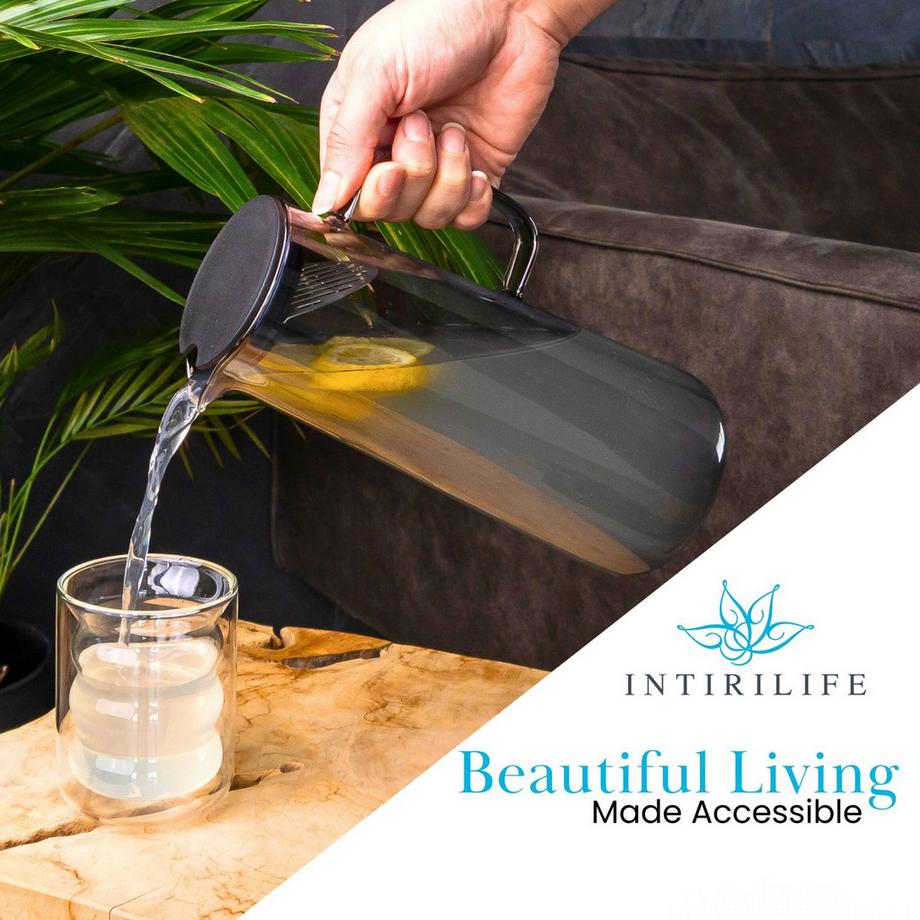 Intirilife Intirilife Karaffe Kanne aus Glas in Amber  