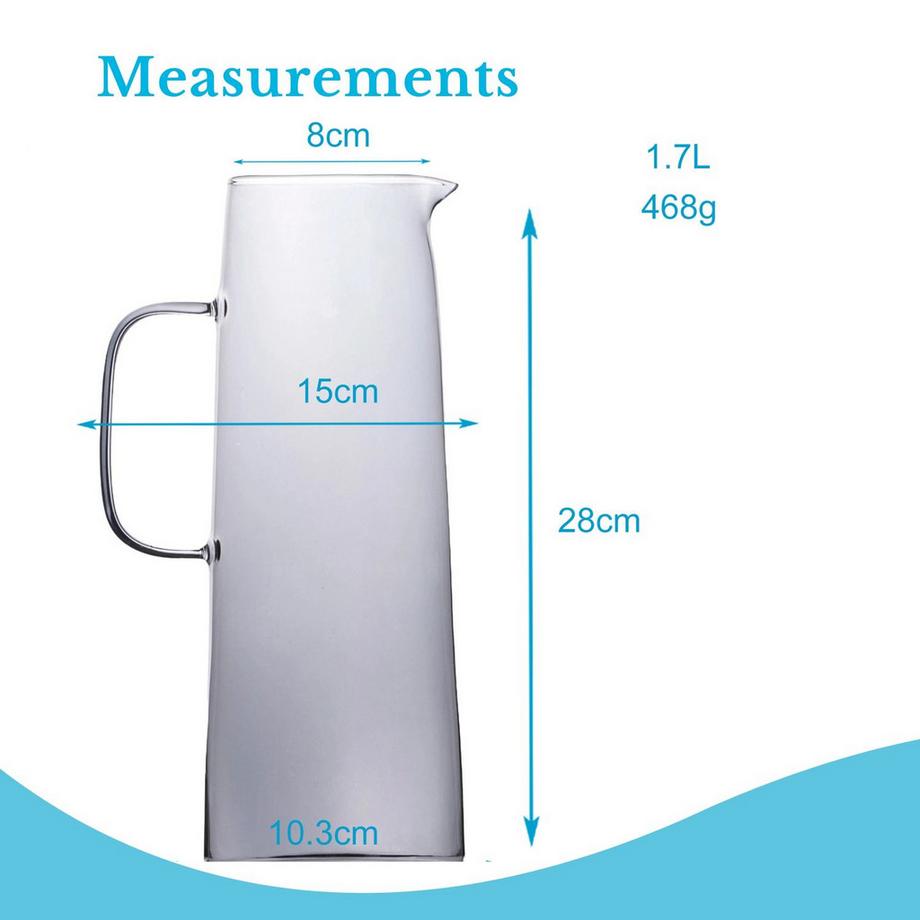 Intirilife Intirilife Karaffe Kanne aus Glas in Amber  