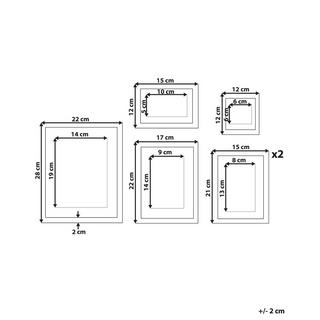 Beliani Fotorahmen aus MDF-Platte Skandinavisch ZINARE  