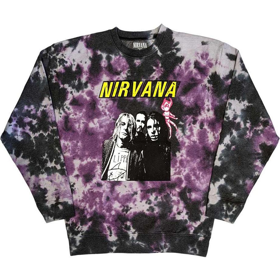Nirvana Flipper Tie-Dye Print Sweatshirt  