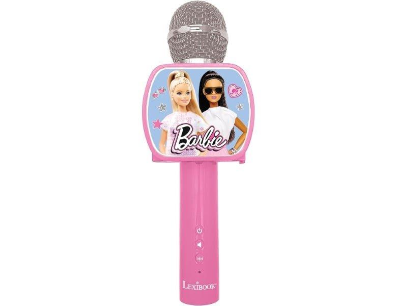 Lexibook  Barbie Bluetooth Karaoke-Mikrofon mit Lautsprecher und Smartphone Stativ 