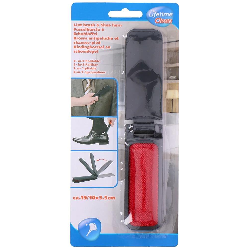 eStore  Brosse d'entretien des vêtements et chausse-pied - 2 en 1 