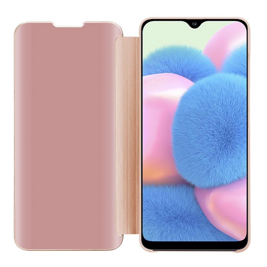 Cadorabo  Coque pour Samsung Galaxy A50 / A30s / A50s en KUNZIT ROSE - Housse Protection Miroir Clear View - Pochette de Protection avec Fonction de Support Protection à 360 Degrés Style Livre Ultra Slim Case 