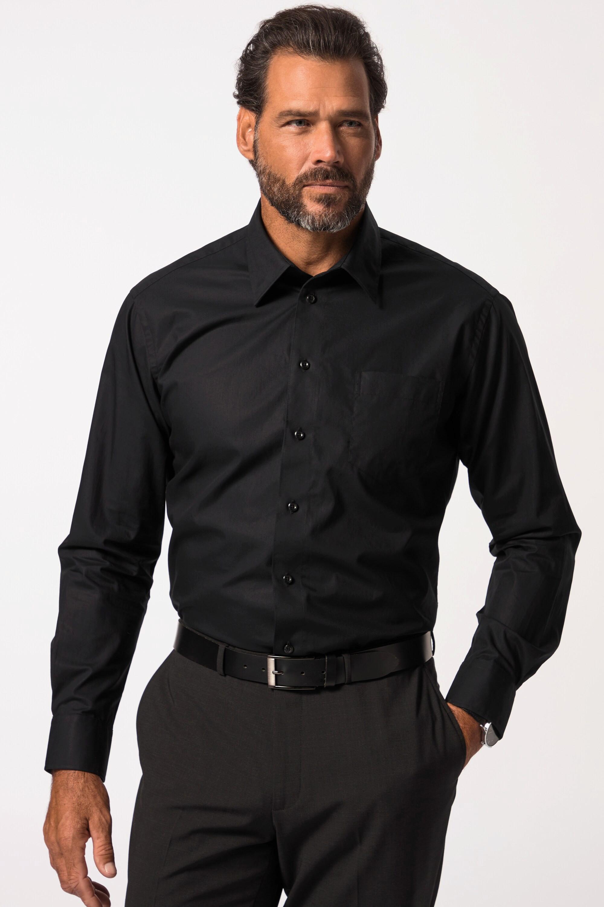 JP1880  Chemise Business à col Vario, coupe Comfort Fit noir 