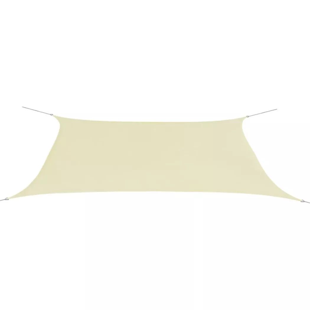 Vidaxl Parasole A Vela Oxford Rettangolare 4x6 M Crema