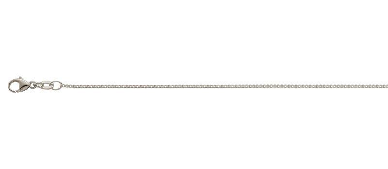 Image of Collier Venezianer Weissgold 750, 0.9mm, 40cm Unisex Silber 40cm