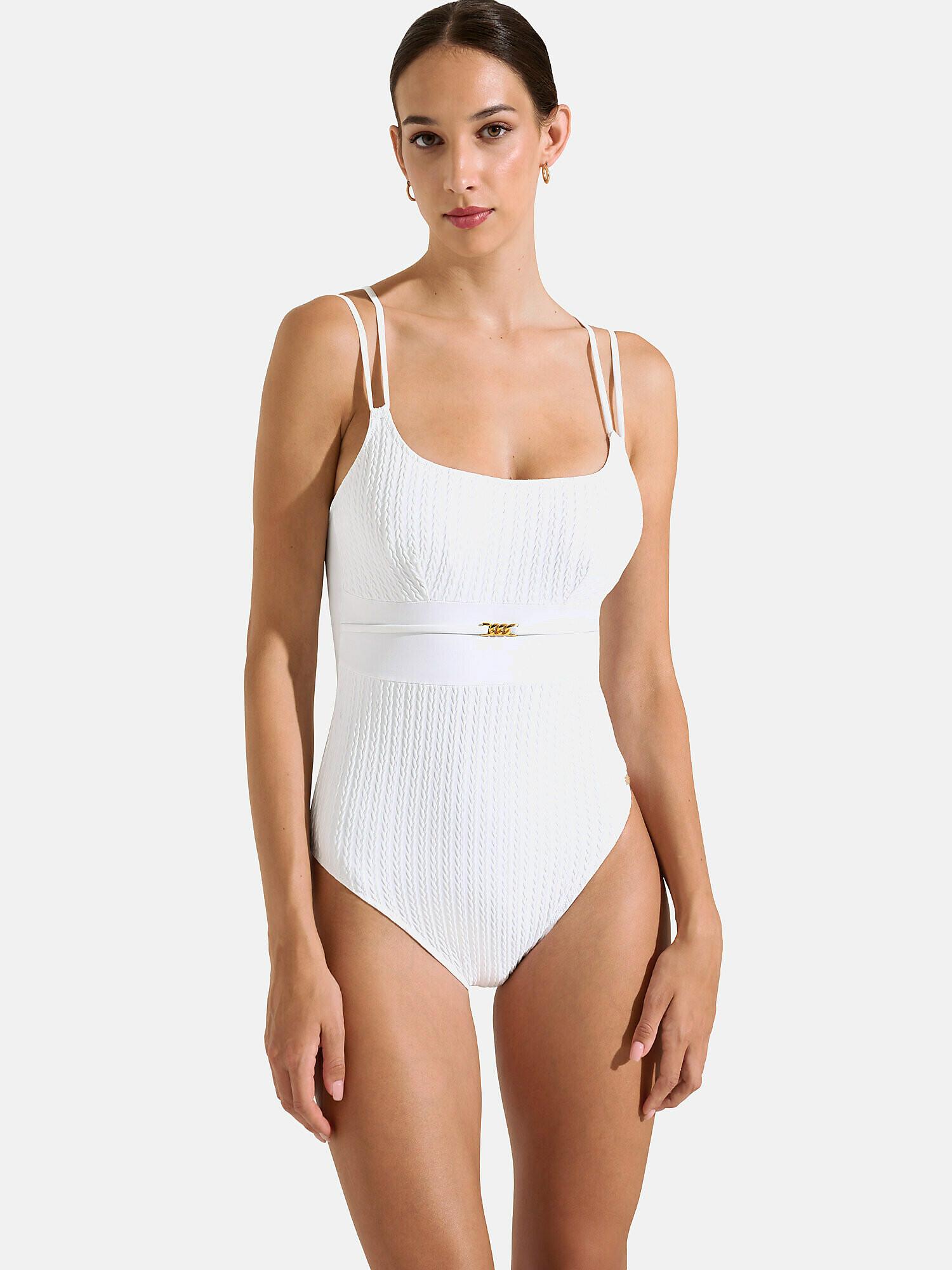 Image of Einteiliger Badeanzug Mit Armatur Und Mehreren Positionen Sardinia Damen Weiss D/40