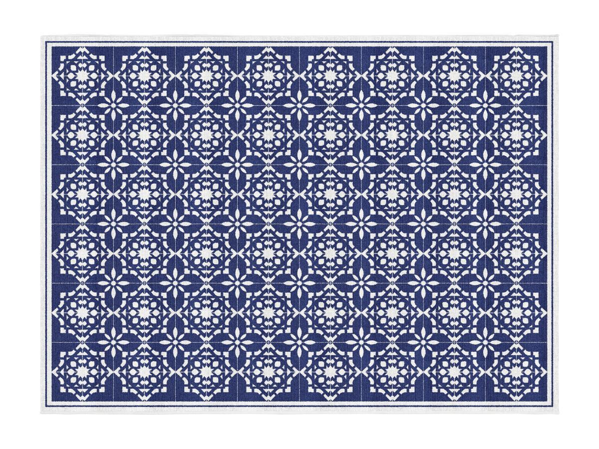 Image of Teppich - Indoor Oder Outdoor - Fliesen-optik - 150 X 200 Cm - Blau & Weiß - Bayona Unisex Blau 150x200cm