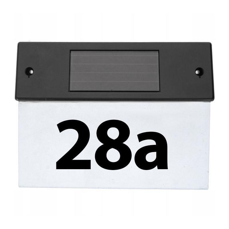 Image of Solarbetriebene Hausnummernleuchte - LED Solarbetriebene Hausnummernleuchte - LED