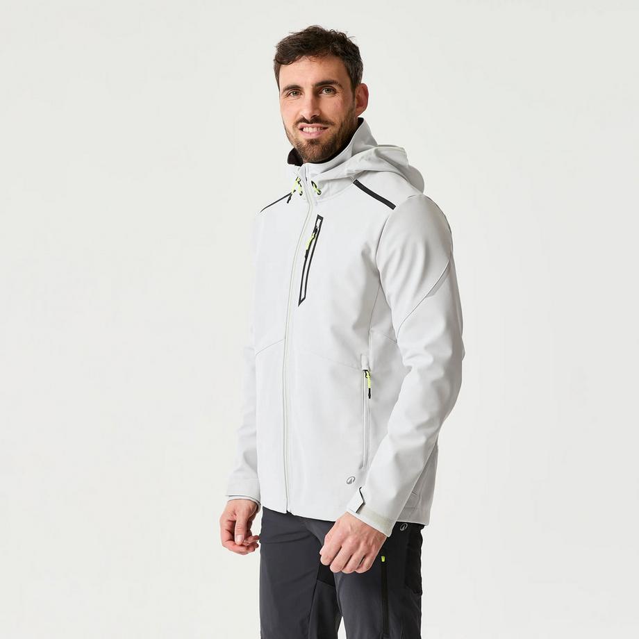 Winddichte Softshelljacke Segeln , 500 hellgrau
