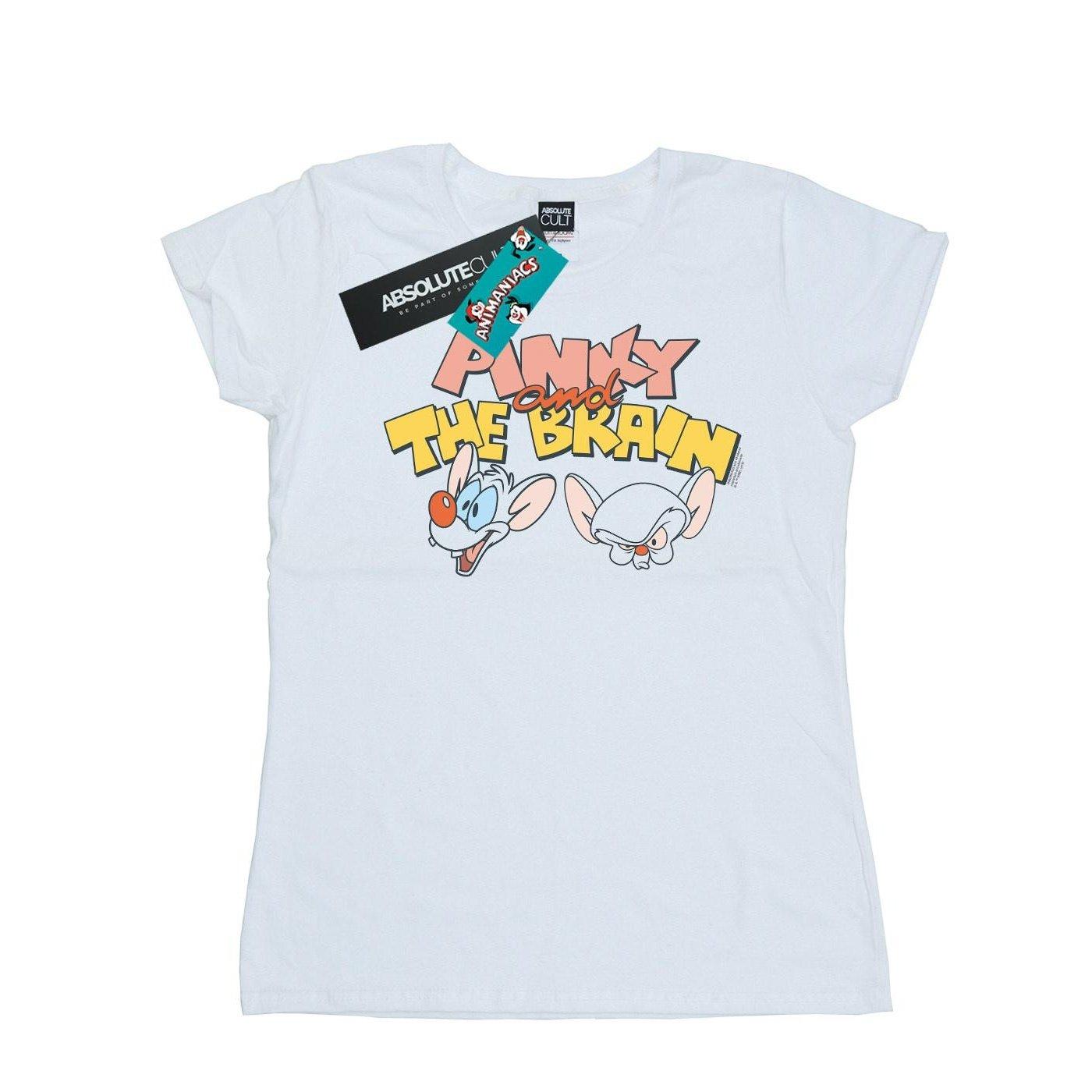 Image of Pinky And The Brain Heads Tshirt Damen Weiss L