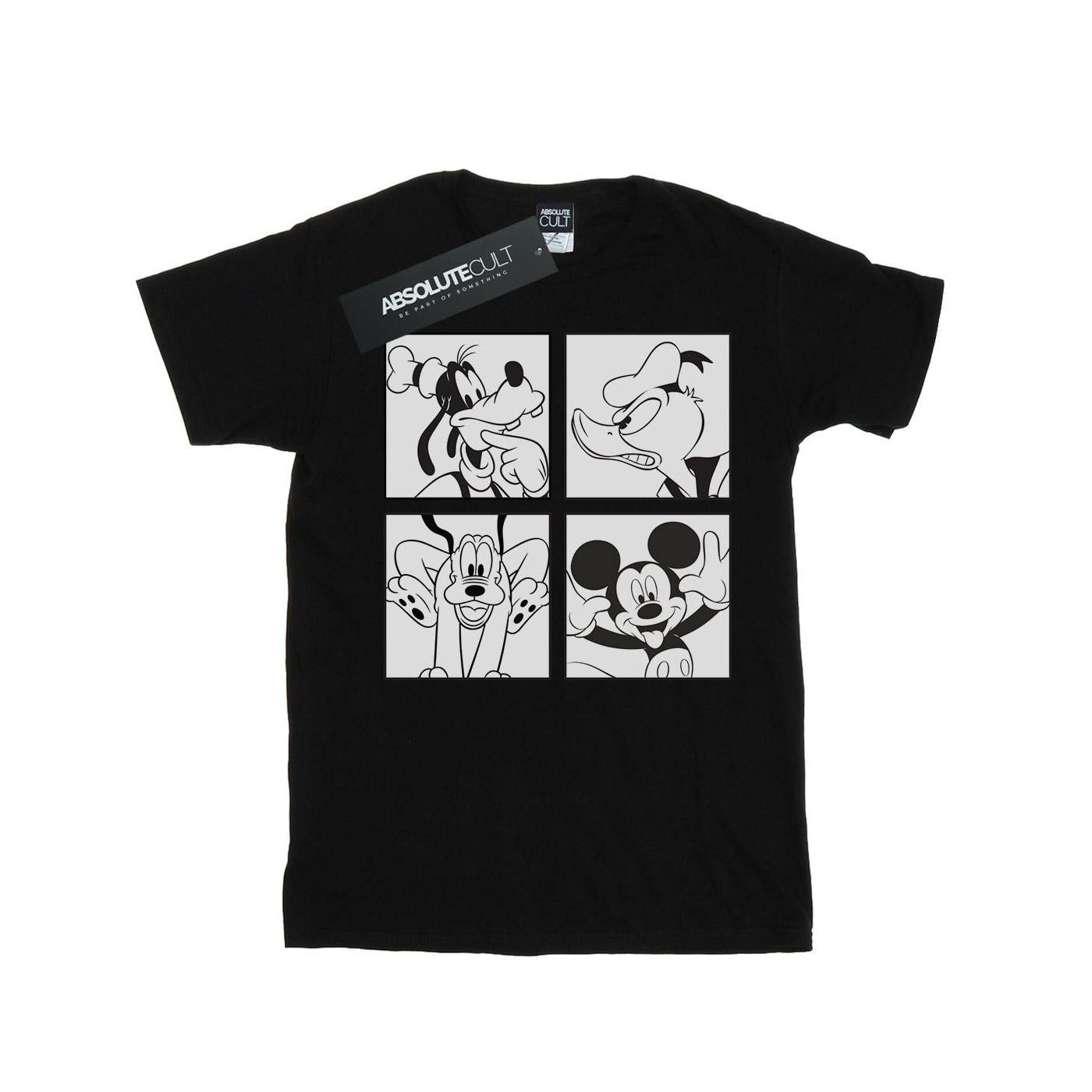 Image of Mickey, Donald, Goofy And Pluto Boxed Tshirt Unisex Schwarz 140/146