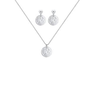 Elli  Ensemble de Bijoux Femmes Plaquette Pendentif Organique Boule Set Pendentif D'oreilles 