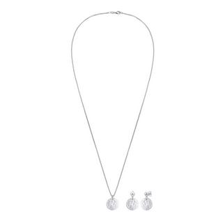 Elli  Ensemble de Bijoux Femmes Plaquette Pendentif Organique Boule Set Pendentif D'oreilles 