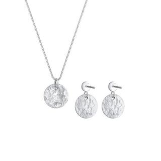 Elli  Schmuckset Plättchen Organic Kette Ohrhänger 