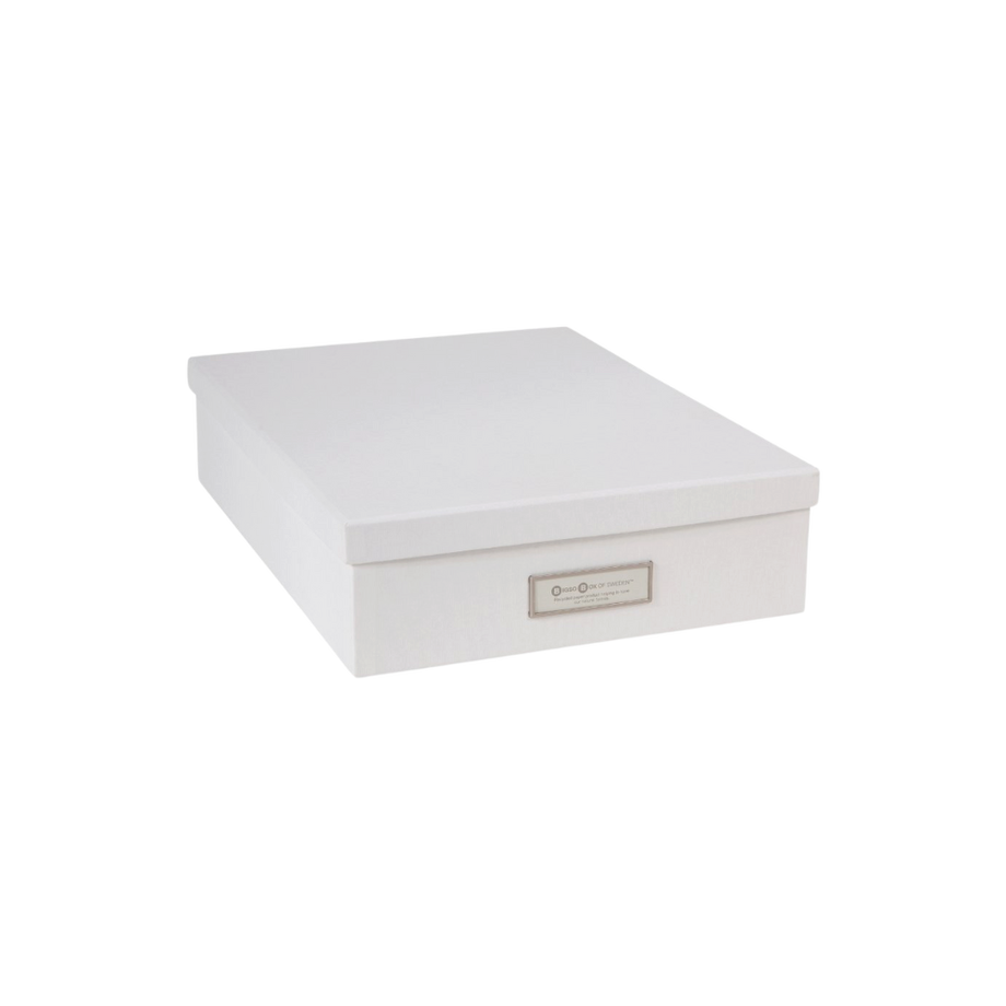 Bigso OSKAR Boîte de rangement A4 - Blanc