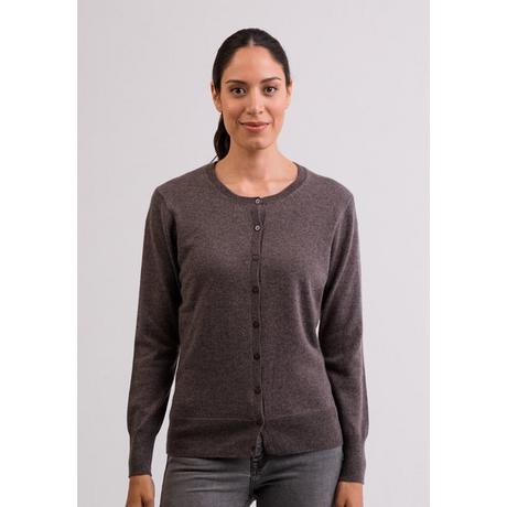 CASH-MERE.CH  Kaschmir Cardigan Rundhals 