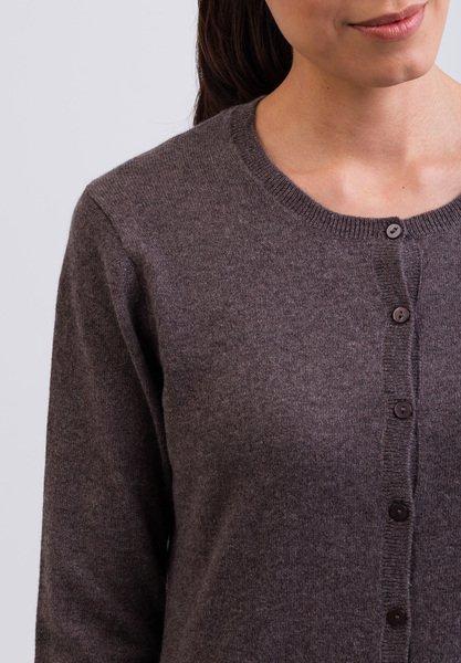 CASH-MERE.CH  Kaschmir Cardigan Rundhals 