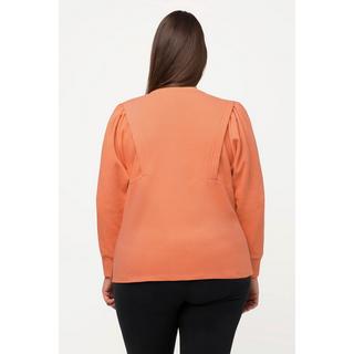 Ulla Popken  Sweat-shirt, col rond, manches longues originales, coton bio 