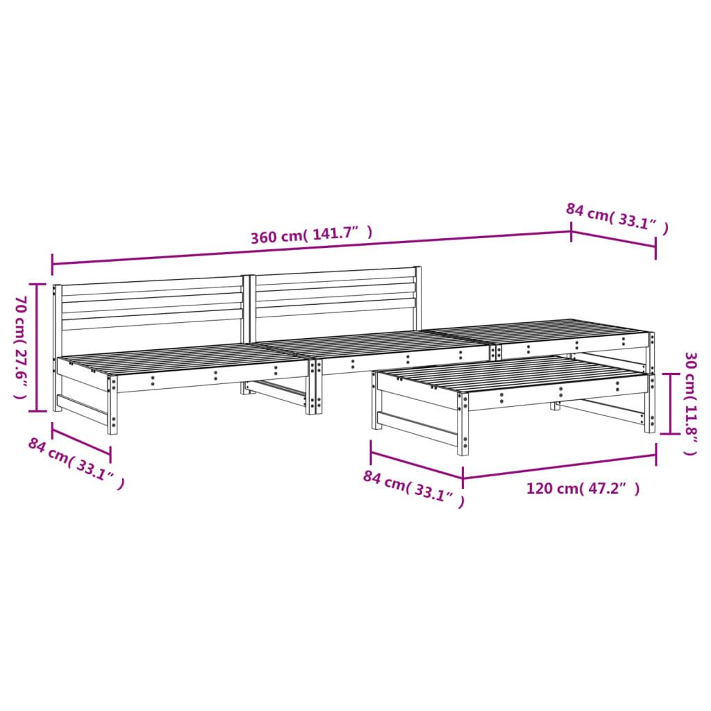 VidaXL set salotto da giardino Legno di pino impregnato  