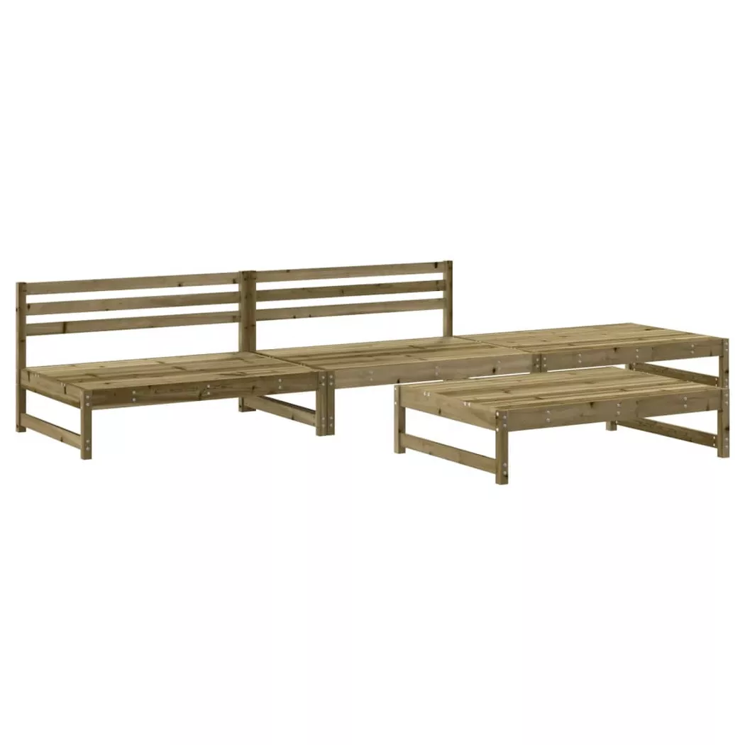 vidaXL 4-tlg. Garten-Lounge-Set Kiefernholz Imprägniert