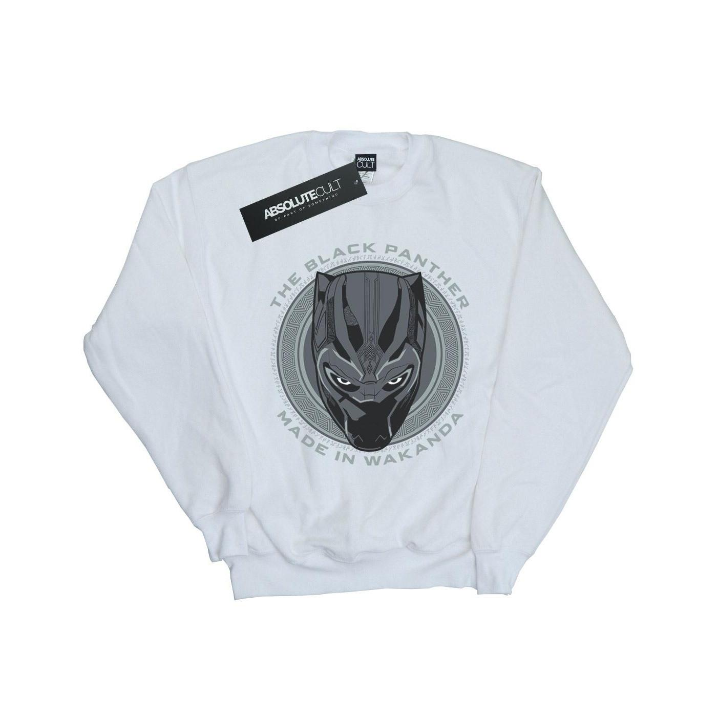 Image of Black Panther Made In Wakanda Sweatshirt Mädchen Weiss 116