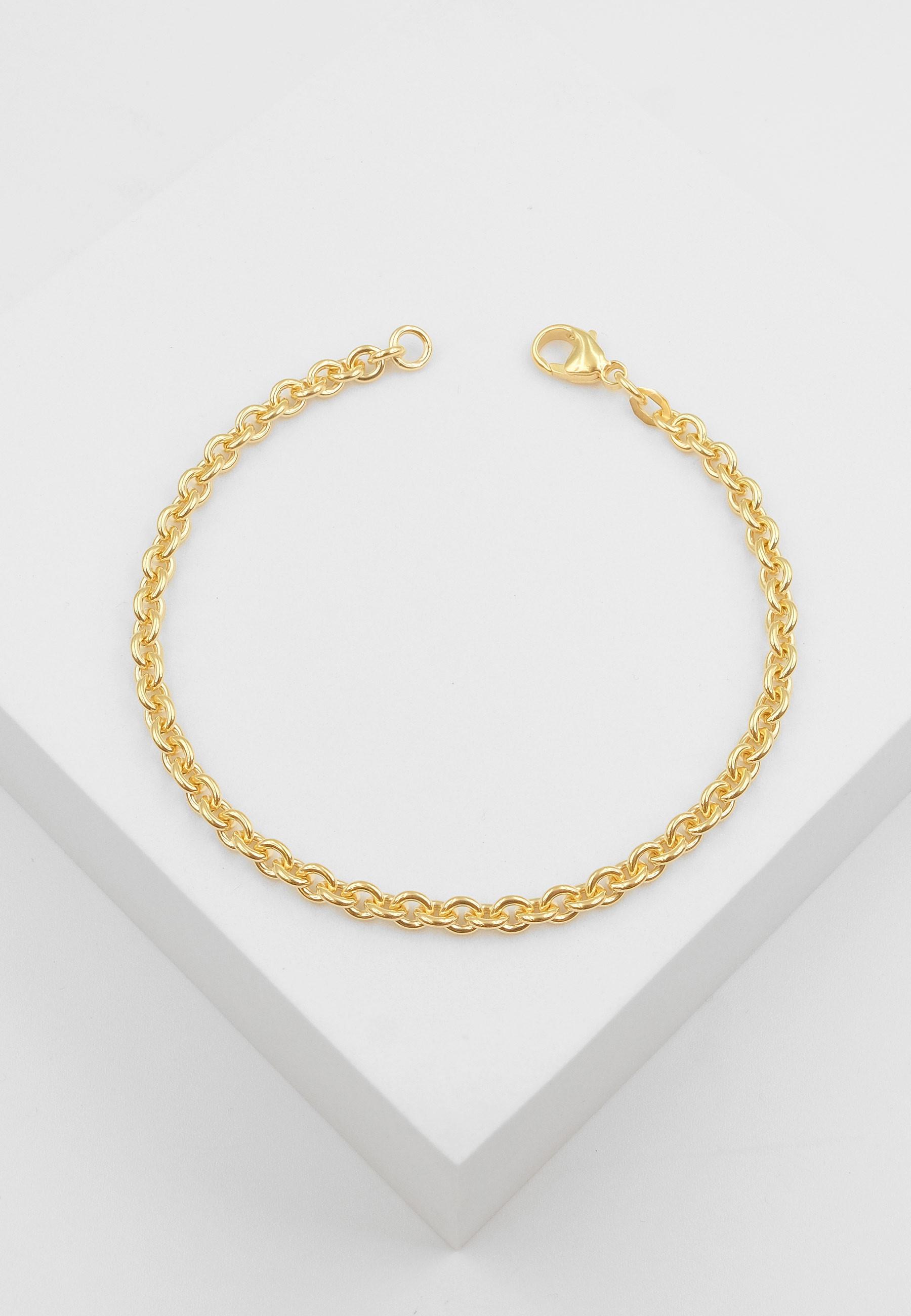 MUAU Schmuck  Bracelet Rundanker Gelbgold 750, 3.9mm, 19cm 