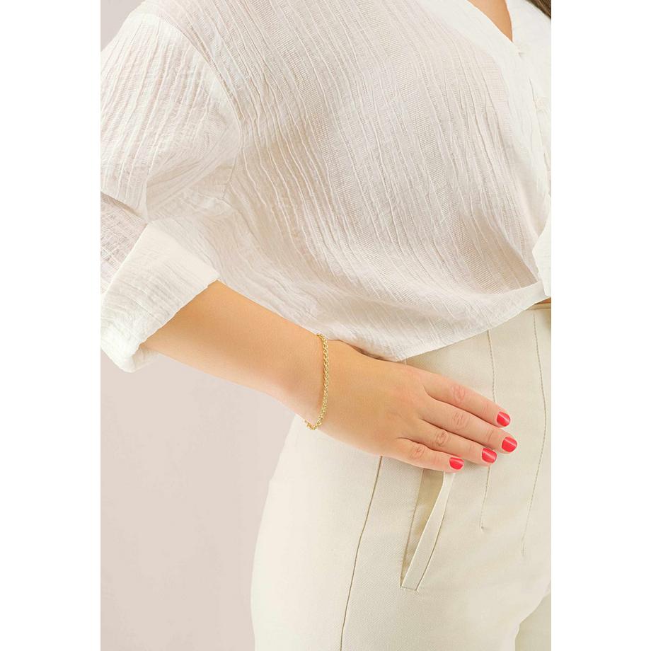 MUAU Schmuck  Bracelet Rundanker Gelbgold 750, 3.9mm, 19cm 