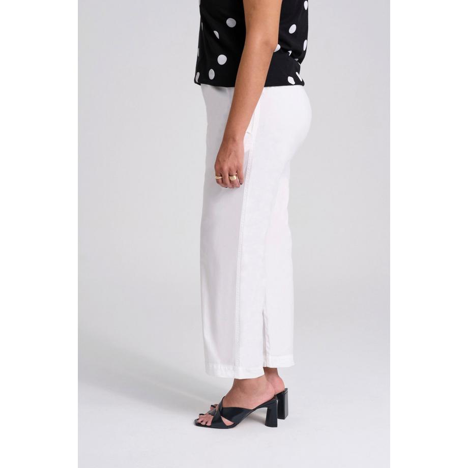 Ulla Popken Pantalon Chino Ruby 7/8 Taille Élastique Jambe Droite Large  