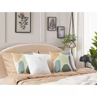 Beliani Kissen 2er Set aus Polyester Boho CRINUM  