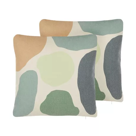 Beliani Kissen 2er Set aus Polyester Boho CRINUM  