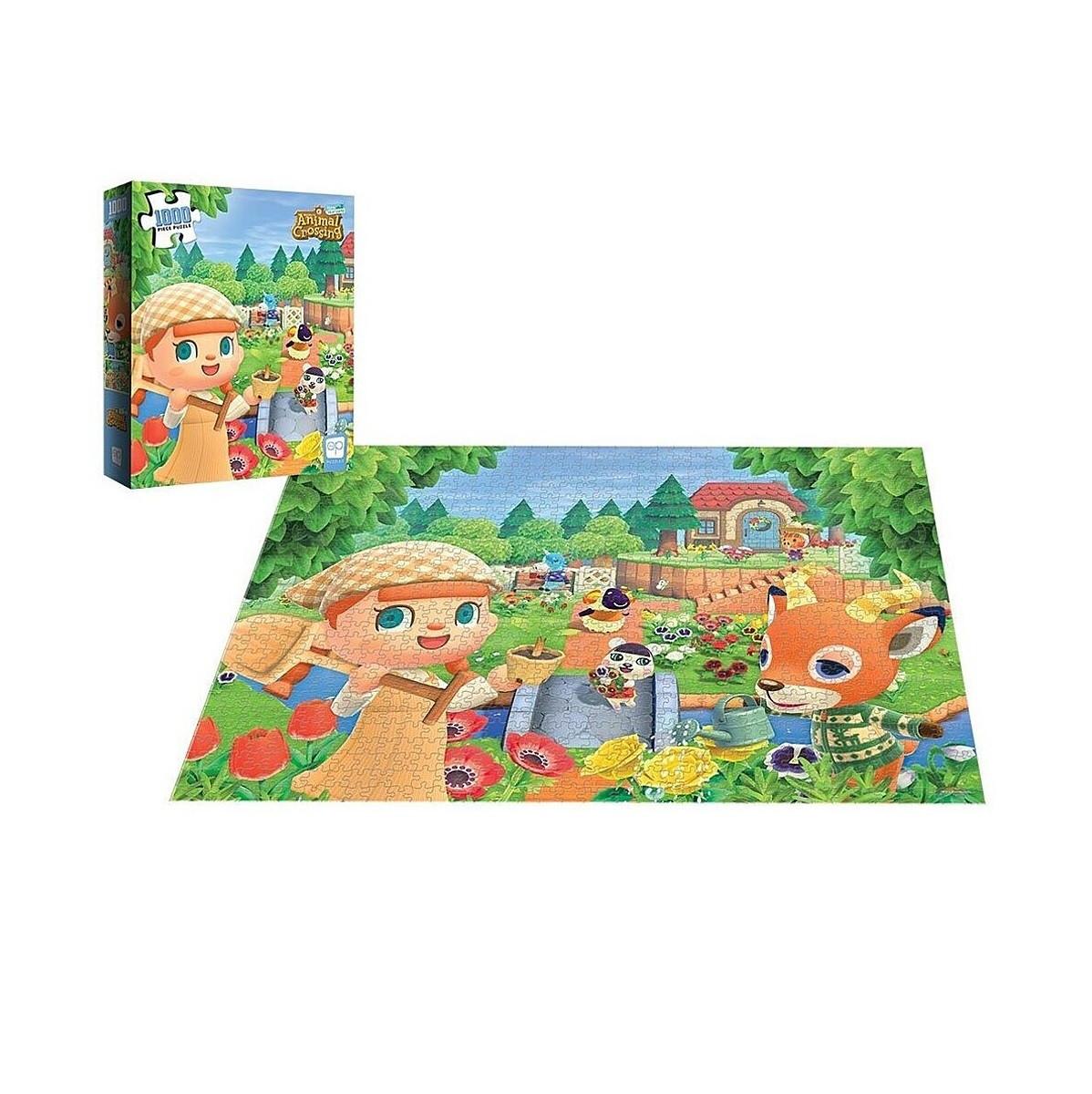 Winning Moves  Puzzle - Animal Crossing - Bonne Journée de Jardinage - 1000 pièces 