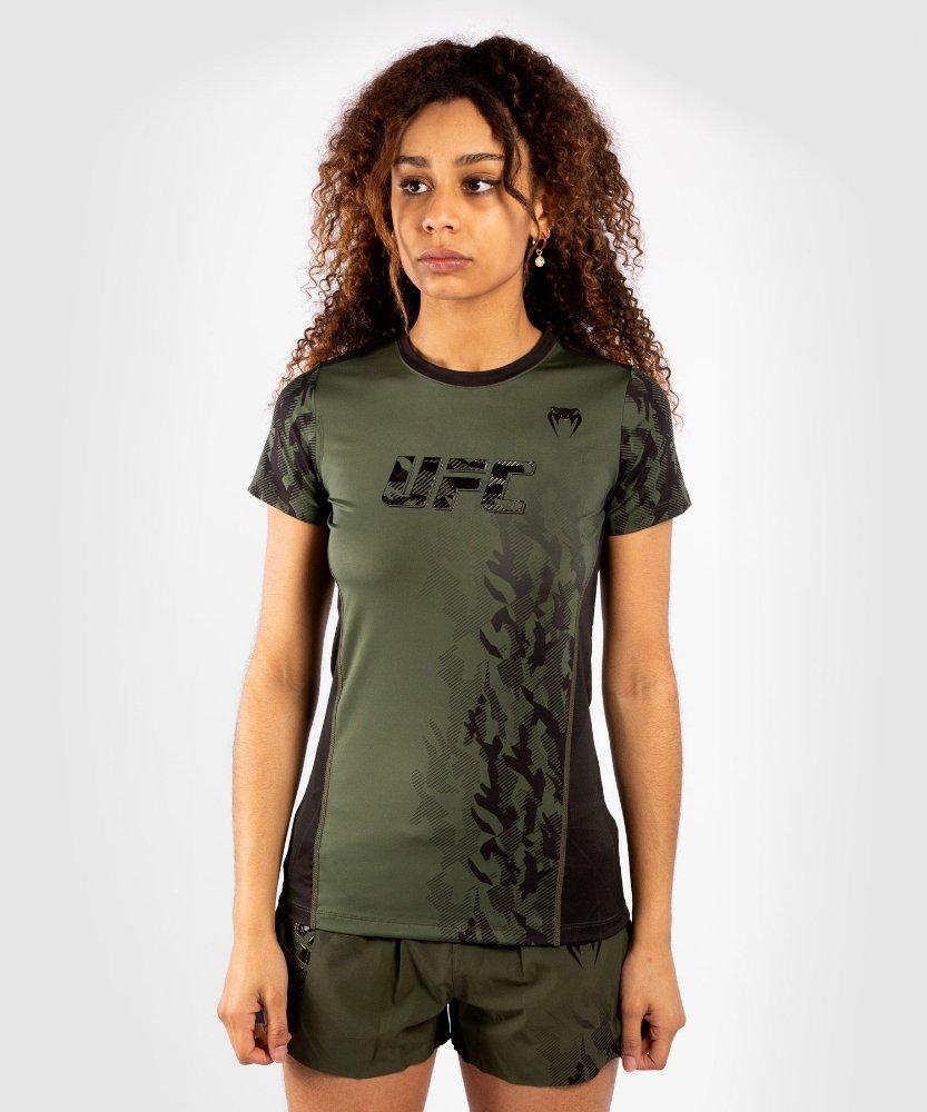 Image of Ufc Authentic Fight Week Performance Kurzarm T-shirt Unisex Khaki L