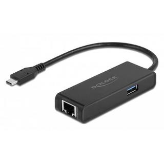 DeLock  USB Type-C™ Adapter zu 2,5 Gigabit LAN mit USB Typ-A Buchse 