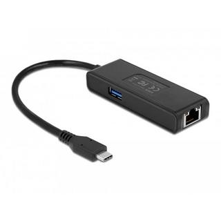 DeLock  USB Type-C™ Adapter zu 2,5 Gigabit LAN mit USB Typ-A Buchse 