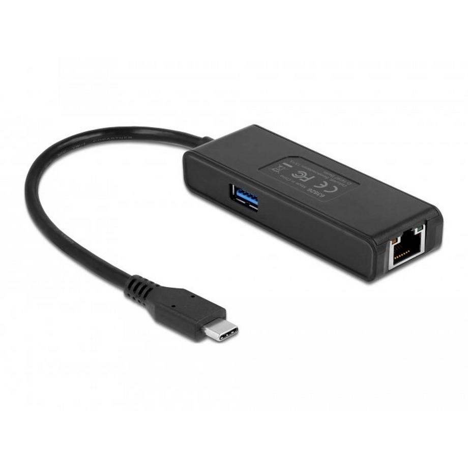 DeLock  USB Type-C™ Adapter zu 2,5 Gigabit LAN mit USB Typ-A Buchse 