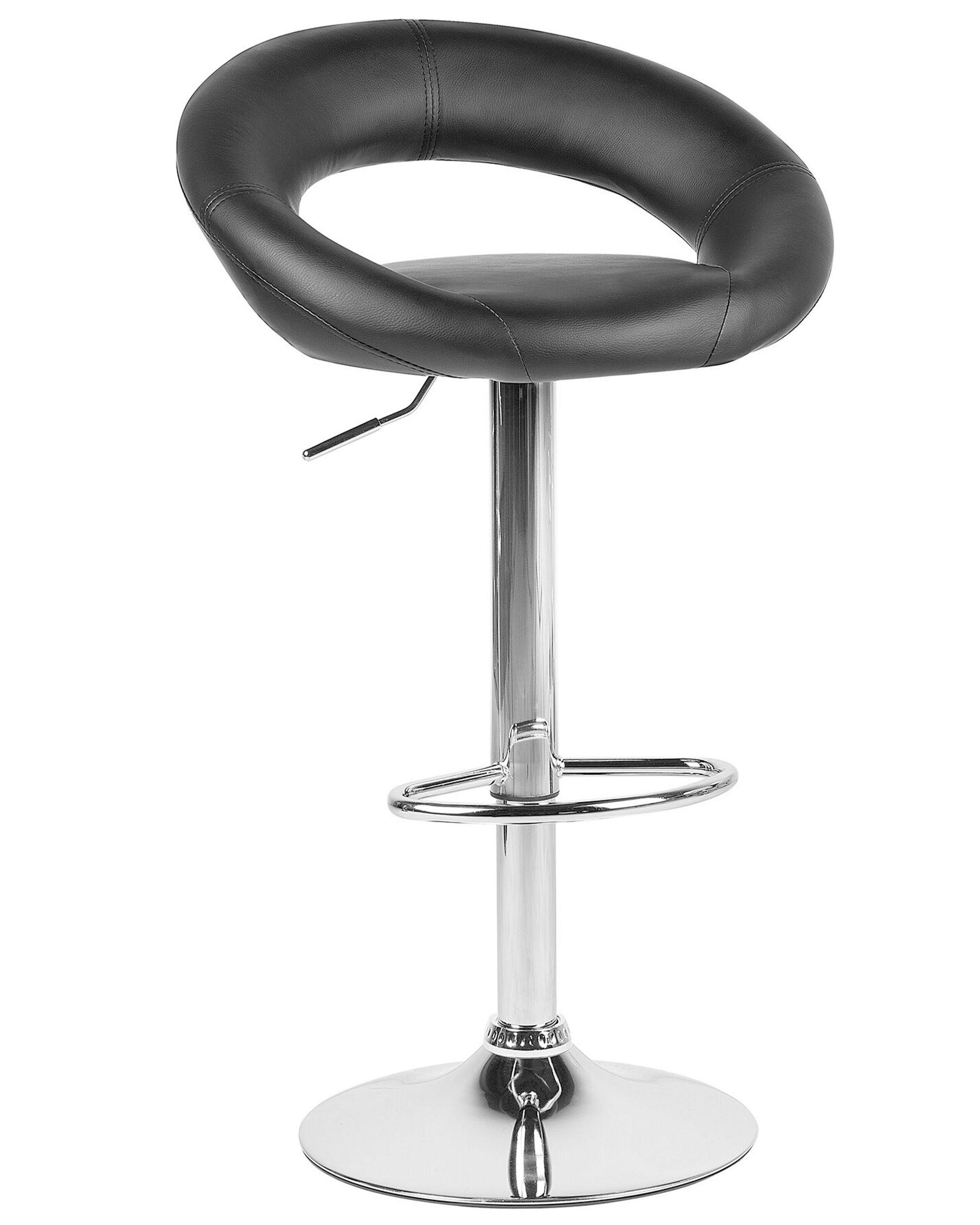 Beliani Lot de 2 tabourets de bar en Cuir PU Moderne PEORIA  