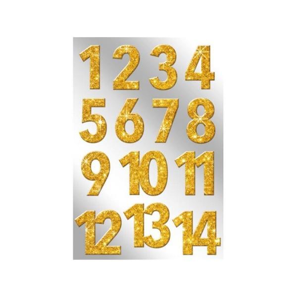 Image of Adventskalender-Zahlen Glitzer, Gold Adventskalender-Zahlen Glitzer, Gold