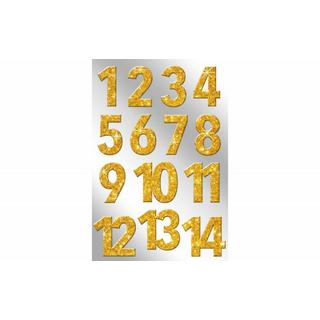 Braun + Company Adventskalender-Zahlen Glitzer, Gold  