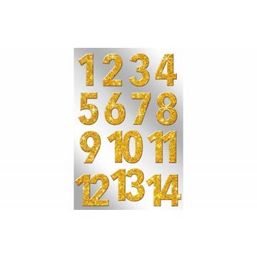 Adventskalender-Zahlen Glitzer, Gold