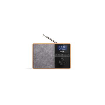 Philips TAR5505/10 Radio Tragbar Digital Schwarz, Grau, Holz