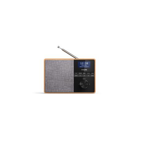 PHILIPS  Philips TAR5505/10 Radio Tragbar Digital Schwarz, Grau, Holz 